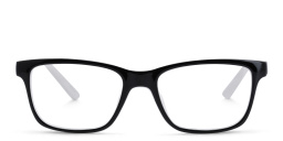 EYE'M Kids Rectangle Eyeglasses in Double Layer Black & White – Product Photo 1