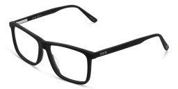 EYE'M Kids Rectangle Eyeglasses in Black – Product Photo 2