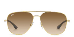 Ray-Ban Unisex Square Sunglasses in Gold – Product Photo 1