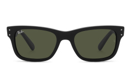 Shop Ray-Ban Mr Burbank Rectangle Sunglasses in Black online.