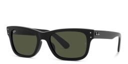 Shop Ray-Ban Mr Burbank Rectangle Sunglasses in Black online.