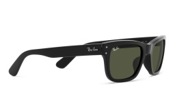 Shop Ray-Ban Mr Burbank Rectangle Sunglasses in Black online.