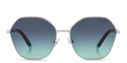 TIFFANY Oversized Irregular Sunglasses in Silver – Product Photo 1
