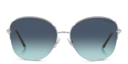 TIFFANY Half-Rim Round Sunglasses in Silver – Product Photo 1