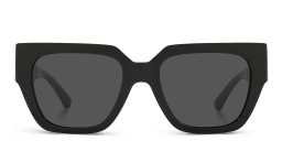 VERSACE Medusa Chain Square Sunglasses in Black – Product Photo 1