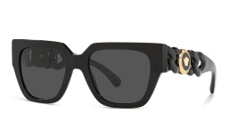 VERSACE Medusa Chain Square Sunglasses in Black – Product Photo 2