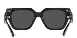 VERSACE Medusa Chain Square Sunglasses in Black – Product Photo 4