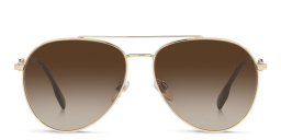 نظارة شمسية بإطار أفياتور من بربري بلون ذهبي فاتح - صورة المنتج 1