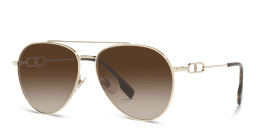 نظارة شمسية بإطار أفياتور من بربري بلون ذهبي فاتح - صورة المنتج 2