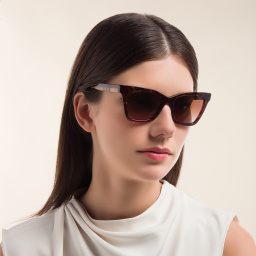 BURBERRY Cat Eye Sunglasses in Dark Havana – Product Photo 5