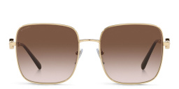 نظارة شمسية بإطار مربع من بولغري بلون ذهبي فاتح - صورة المنتج 1