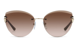 BVLGARI Rimless Cat Eye Sunglasses in Pale Gold – Product Photo 1
