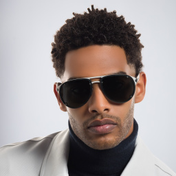 BVLGARI Aviator Sunglasses in Silver – Product Photo 5