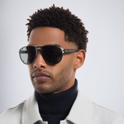 BVLGARI Aviator Sunglasses in Silver – Product Photo 7