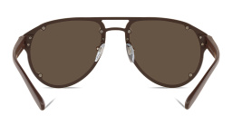 Shop BVLGARI Aviator Sunglasses in Brown online.