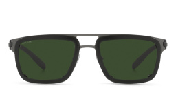 BVLGARI Rectangle Sunglasses in Gunmetal – Product Photo 1