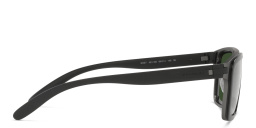 Shop BVLGARI Rectangle Sunglasses in Gunmetal online.