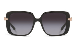 نظارة شمسية بإطار مربع من بولغري بلون أسود - صورة المنتج 1