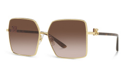 Dolce & Gabbana Oversized Wide Square Sunglasses in Gold – Product Photo 2