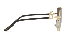 Dolce & Gabbana Oversized Wide Square Sunglasses in Gold – Product Photo 3