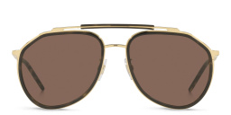 Shop Dolce & Gabbana Aviator Sunglasses in Gold online.