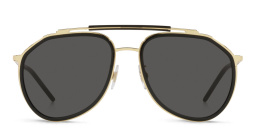Shop Dolce & Gabbana Aviator Sunglasses in Black online.