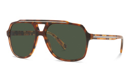 Shop Dolce & Gabbana Aviator Sunglasses in Brown Havana online.