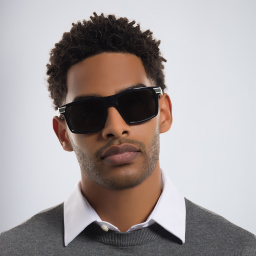 نظارة شمسية بإطار مربع من دولتشي آند غابانا بلون أسود - صورة المنتج 5