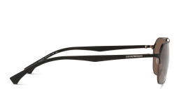 Emporio Armani Irregular Sunglasses in Black – Product Photo 3