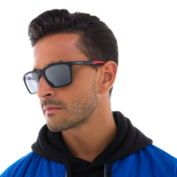 Emporio Armani Rectangle Sunglasses in Matte Black – Product Photo 6