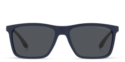 Emporio Armani Rectangle Sunglasses in Matte Blue – Product Photo 1