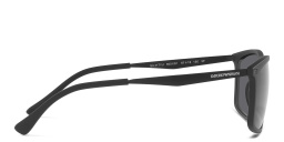 Emporio Armani Rectangle Sunglasses in Matte Black – Product Photo 3