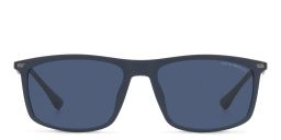 Emporio Armani Rectangle Sunglasses in Matte Blue – Product Photo 1