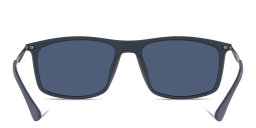 Emporio Armani Rectangle Sunglasses in Matte Blue – Product Photo 4
