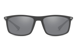 Emporio Armani Rectangle Sunglasses in Matte Grey – Product Photo 1