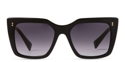 نظارة شمسية بإطار مربع من ميو ميو بلون أسود - صورة المنتج 1