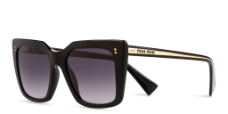 نظارة شمسية بإطار مربع من ميو ميو بلون أسود - صورة المنتج 4