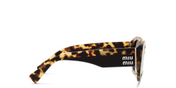 Shop MIU MIU Irregular Sunglasses in Light Havana online.