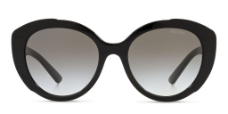 Shop PRADA Round Sunglasses in Black online.