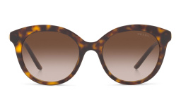 Shop PRADA Round Sunglasses in Tortoise online.