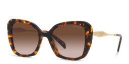 Shop PRADA Cat-Eye Sunglasses in Honey Tortoise online.