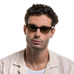 Ray-Ban Cat-Eye Sunglasses in Striped Havana – Product Photo 8