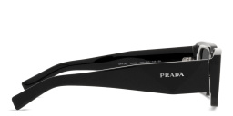 Shop PRADA Rectangle Sunglasses in Black online.