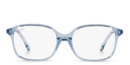 Shop Ray-Ban Junior Kids Square Eyeglasses in Transparent Light Blue online.
