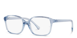 Shop Ray-Ban Junior Kids Square Eyeglasses in Transparent Light Blue online.