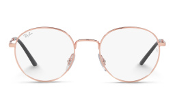 Shop Ray-Ban Unisex Round Eyeglasses in Rose Gold online.