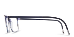 Shop Silhouette Rectangle Eyeglasses in Blue online.
