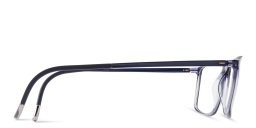 Shop Silhouette Rectangle Eyeglasses in Blue online.