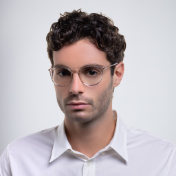 Shop Silhouette Round Eyeglasses in Clear online.