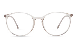 Shop Silhouette Round Eyeglasses in Clear online.